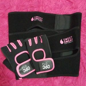 Sweet Sweat Thigh Trimmer and Flo 360 Gym Gloves